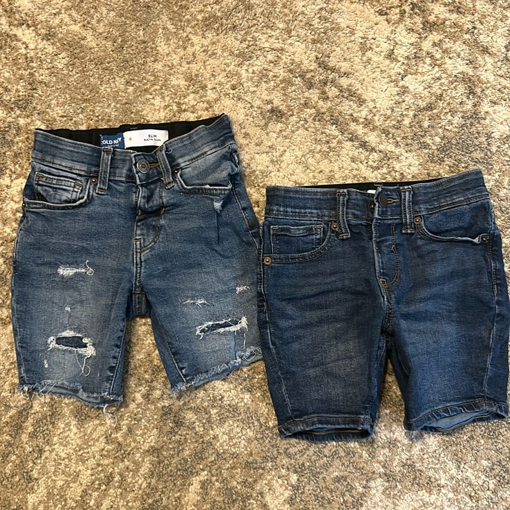 2 pair of ON toddler stretch denim shorts